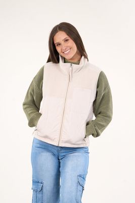 Imagen 2 del producto Polar sin mangas look sherpa con acolchado Crudo mujer Polemic