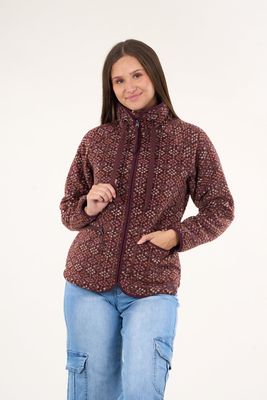 Poleron polar full print look sherpa Ciruela vw8770 Polemic