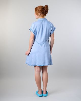 Imagen 2 del producto Vestido Tencel con botones camisero Celeste Polemic