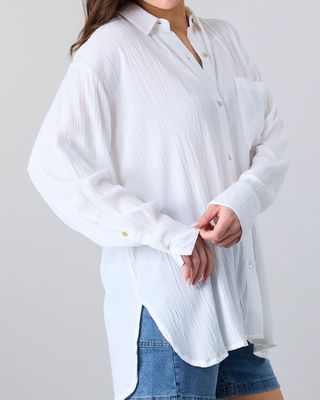 Imagen 2 del producto Blusa Mujer manga larga Relaxed Fit Blanco Polemic