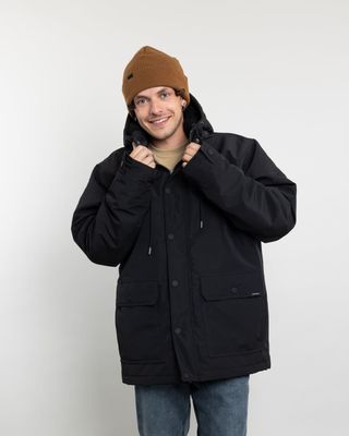 Imagen 1 del producto Parka Hombre Waterproof forrada en sherpa Negro Polemic