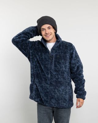 Imagen 2 del producto Poleron hombre Polar Shaggy Print sin gorro Polemic