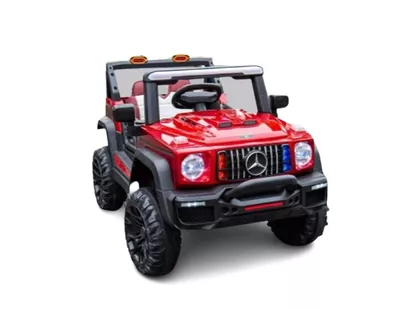 Jeep Auto A Bateria Con Luces A Bateria 12V. Modelo 9888 Rojo