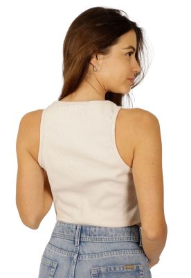 Imagen 2 del producto Polera Byork IX Sin Manga Beige Divino Jeans