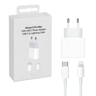 Cargador Compatible con iPhone 12 Pro Max 20W + Cable