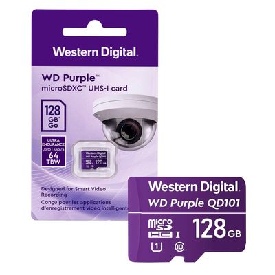 Tarjeta de Memoria MicroSD 128GB WD Purple SDXC Clase 10 4K