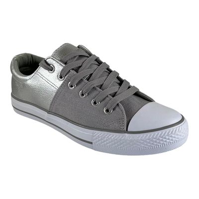 Imagen 1 del producto Zapatilla Wisdom Lona Plateada Tipo Conv