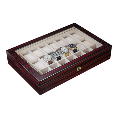 Imagen 2 del producto Caja 24 Relojes Madera Interior Terciopelo