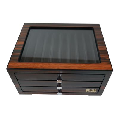 Caja de lujo Madera Ebano para 24 Lapiceras
