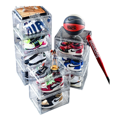 Imagen 2 del producto Pack 5 Cajas Organizadora Zapato Apilable Cierre Lateral