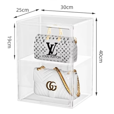 Imagen 2 del producto Pack 5 Cajas Organizadora Grande Carteras Bolsos Apilable