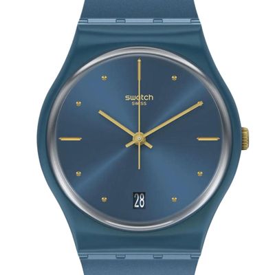 Reloj Unisex Swatch Silver In Blue Gn417 Cuarzo