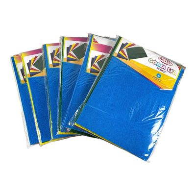 Imagen 2 del producto Pack 6 Set Goma Eva Plush 6 Colores - Artel (36 Un