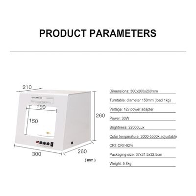 Imagen 2 del producto ESTUDIO FOTOGRAFICO / CAJA DE LUZ PROFESIONAL SANOTO – TB300