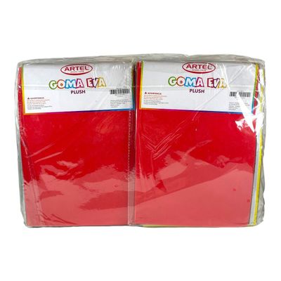 Imagen 2 del producto Pack 12 Set Goma Eva Plush 6 Colores - Artel (72 U