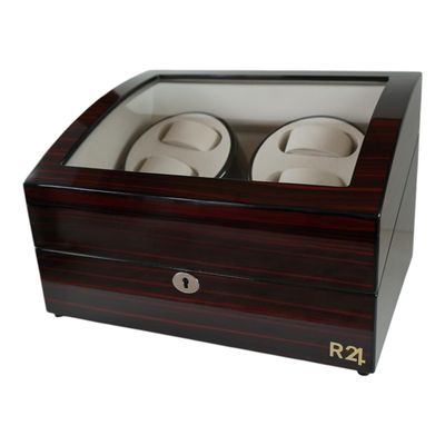 Caja Watch Winder Madera 4 + 5 Relojes Interior Terciopelo