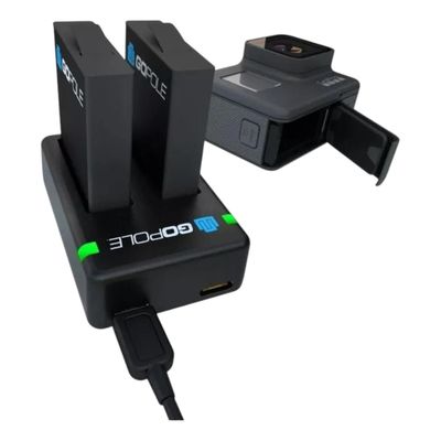 Kit Doble de Bateria (2 Baterias + Cargador) para GoPro