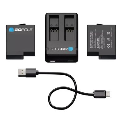 Imagen 2 del producto Kit Doble de Bateria (2 Baterias + Cargador) para GoPro