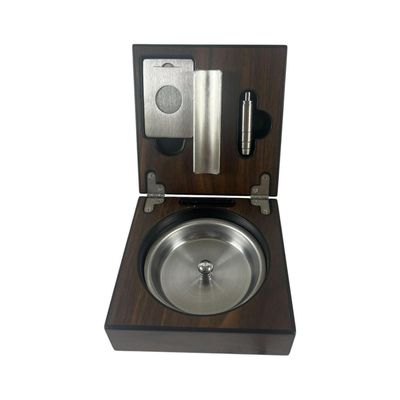 Imagen 2 del producto Set Cenicero Cafe para Puros con Cortador y Punch