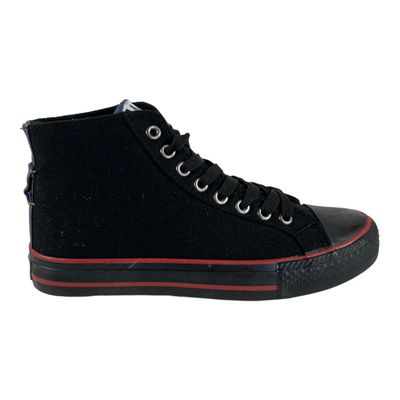 Zapatilla Wisdom Lona Negro Tipo Conv
