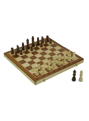 Ajedrez Portatil Madera De Lujo