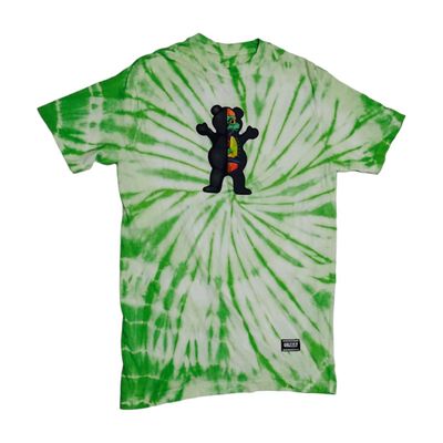 POLERA GRIZZLY HOL TIE DYE VERDE HOMBRE