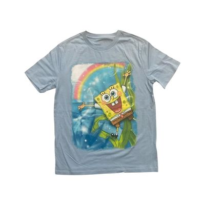Imagen 1 del producto Polera Bob Esponja Arcoiris Celeste Niño