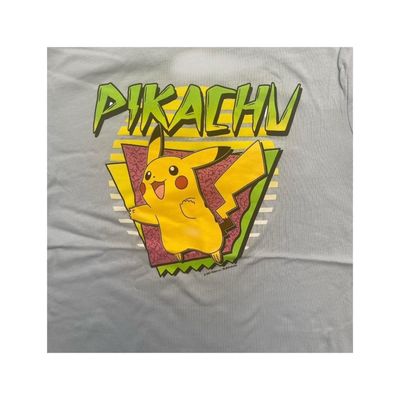 Imagen 2 del producto Polera Pikachu Retro Celeste Niño