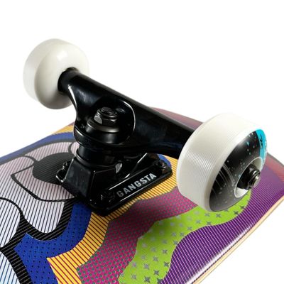 Imagen 2 del producto Skate Patineta Gangsta Kid Curved 7.25 Completo Armado