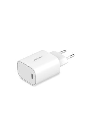 Imagen 2 del producto Cargador de Pared GaN 65W con 2 USB-C y 1 USB-A Carga Rápida Philips DLP2683