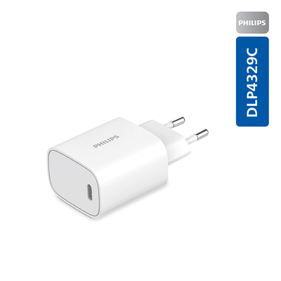 Imagen 2 del producto Cargador de Pared GaN 65W con 2 USB-C y 1 USB-A Carga Rápida Philips DLP2683