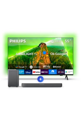 Imagen 1 del producto Ambilight TV 55"" PUD7908 + Soundbar TAB5309 Performance