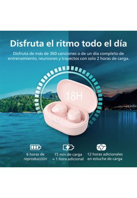 Imagen 2 del producto Audífonos Bluetooth Philips TAT1209 TWS Rosado