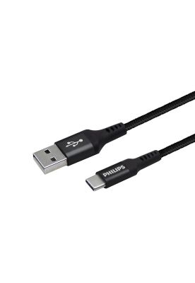 Cable Trenzado Usb-A A Usb-C Philips Dlc5206A Negro Cables