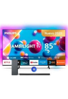 Philips Ambilight Tv 85"" Pud8209 + Soundbar Tab6309