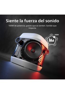 Imagen 2 del producto Pack 2 Parlantes Bluetooth AOC O3 Blanco con Portalatas para Fiesta