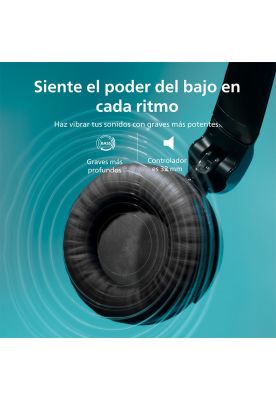 Imagen 2 del producto Audífonos Bluetooth Philips TAH3209 Headphones Negro