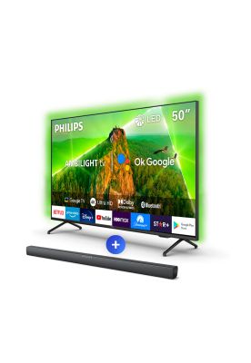 Imagen 2 del producto Ambilight TV 50"" PUD7908+ Soundbar TAB4208 Smart Starter