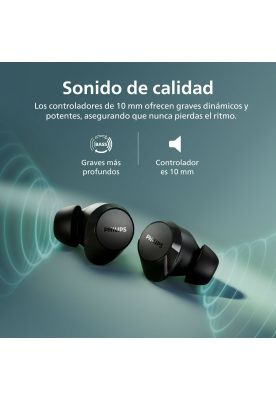 Imagen 2 del producto Audífonos Bluetooth Philips TAT1209 TWS Negro