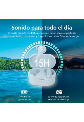 Imagen 2 del producto Audífonos Bluetooth Philips TAT1108 TWS Celeste