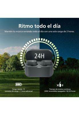 Imagen 2 del producto Audífonos Bluetooth Philips Noise Cancelling TAT3509 TWS Gris