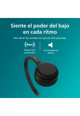 Imagen 2 del producto Audífonos Bluetooth Philips TAH1108 Headphone Negro