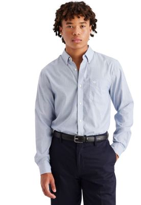 Camisa Hombre LS Stain Defender Classic Fit Celeste A4252-0000