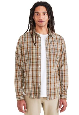 Imagen 1 del producto Camisa Hombre LS Casual Slim Fit Café Cuadros A4253-0028