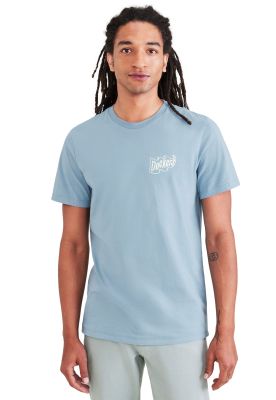 Polera Hombre Graphic Tee Slim Fit Celeste A1103-0221