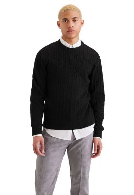 Sweater Hombre Crewneck Regular Fit Negro A3711-0036