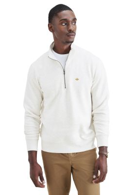 Sweater Hombre Quarter-Zip Fleece Regular Fit Blanco A4165-0007