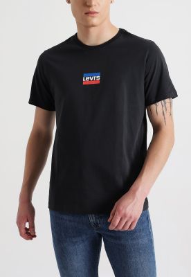 Polera Hombre Regular Fit Gráfica Negra Levis 22491-1291