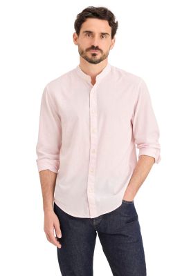 Imagen 1 del producto Camisa Hombre Band Collar LS Regular Fit Rosa A1730-0031