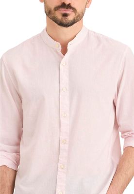 Imagen 2 del producto Camisa Hombre Band Collar LS Regular Fit Rosa A1730-0031